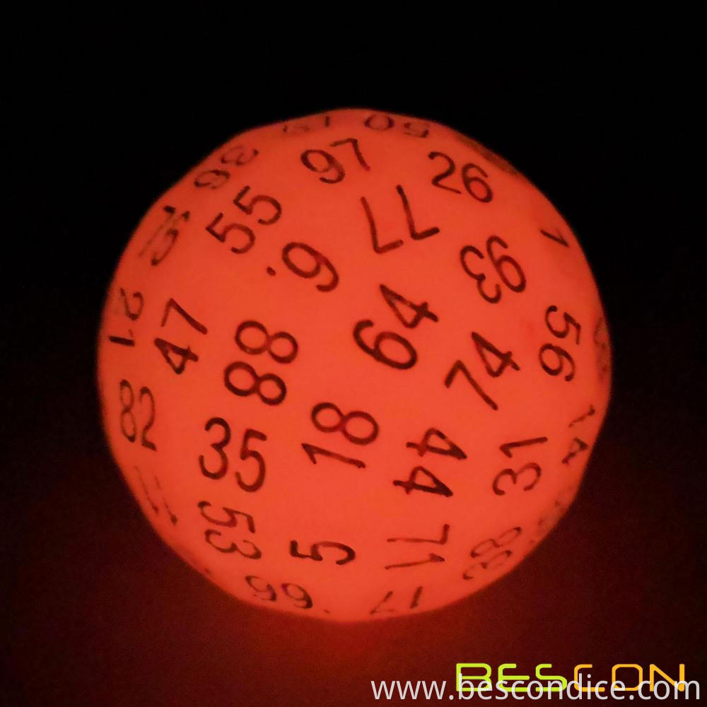 Cerise Red Luminous D100 Dice 1 Cerise Red Luminous D100 Dice 1